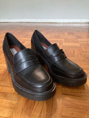 MIA Black Penny Loafer Block Heels (Women’s size 9 US)